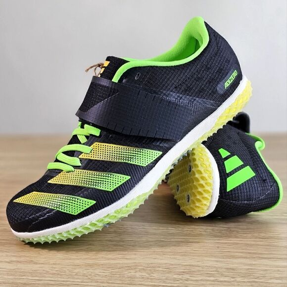Adidas Adizero HJ High Jump Track & Field Shoe Spikes Men's 5 Black Green GY8397 - Picture 1 of 15